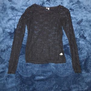 See Through Black Lace Long Sleeve